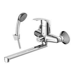 Смеситель DECOROOM DR71043 одноручный  для ванны универсальный с поворотным изливом 300 мм