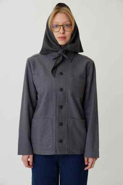 Косынка из костюмной серой шерсти