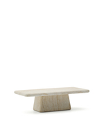 Журнальный столик Drasi из цемента с отделкой под травертин 140 x 70 см