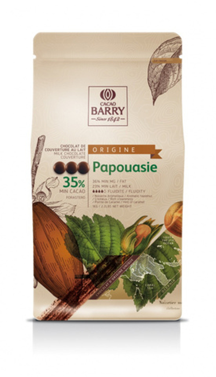 Шоколад Cacao Barry PAPOUASIE 35.8% Молочный кувертюр (Пакет 1 кг)