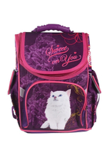 Рюкзак школьн.33*29*16см, ортоп.спинка, кошка,1отдел,3кармана