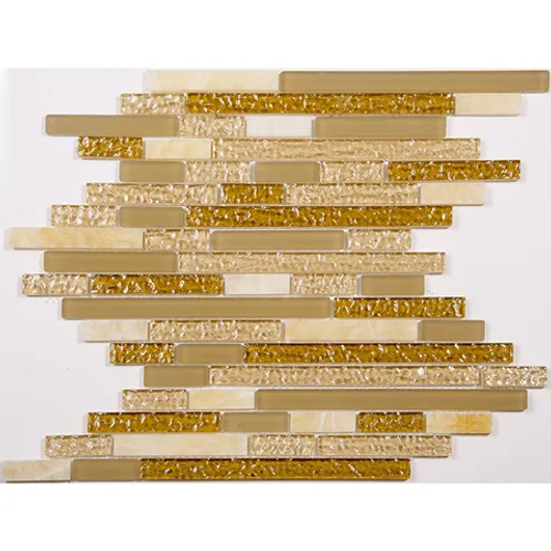 Мозаичная плитка мрамор стекло CWB-8002 Exclusive бежевый коричневый золото