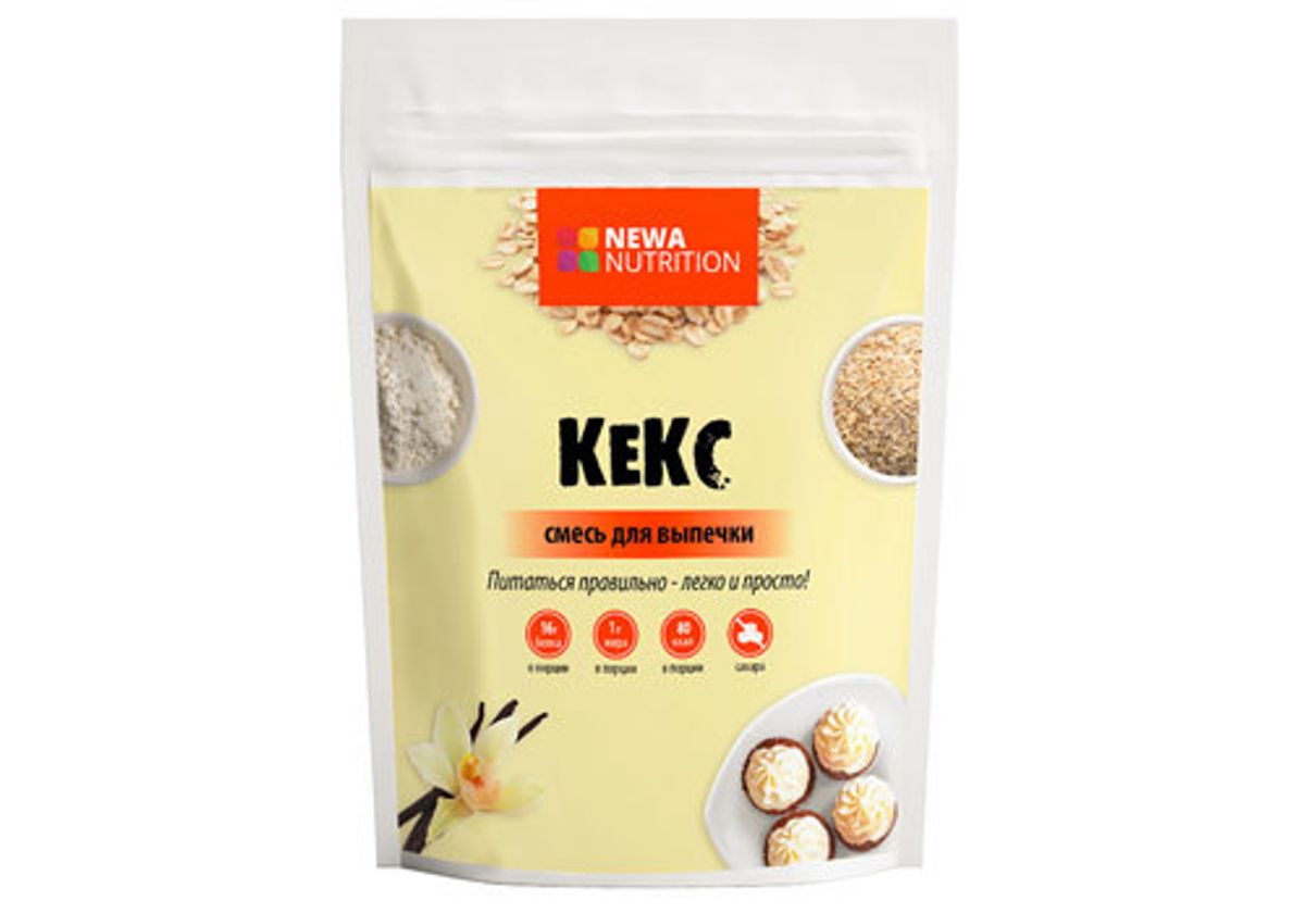 Смесь для выпечки кексов Newa Nutrition ванильные, 200г