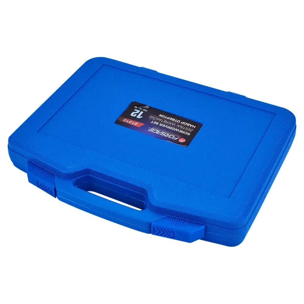 Набор отверток силовых ударных магнитных12пр. (SL: 6.5х38,3х75,5.5х75,6.5х100,8.0х150,10х200мм PH: 2х38,0х75, 1х75, 2х100, 3х150, 4х200мм), в кейсе Forsage F-21310