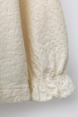 ZARA ОДНОТОННАЯ ФУТБОЛКА, ЭКРЮ