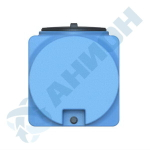 Емкость прямоугольная горизонтальная с дыхательным клапаном и сливом Анион 500 л. прямоугольная (1390x650x740см;синий) - арт.559424