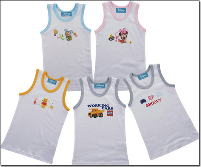 Майка детская с контрастной окантовкой и принтами