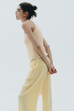 ZARA ТОП АЖУРНОЙ ВЯЗКИ, СВЕТЛО-БЕЖЕВЫЙ