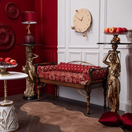 Банкетка Флоренция Премиум Орех(Д) Каледония Даймонд Черри Амбер