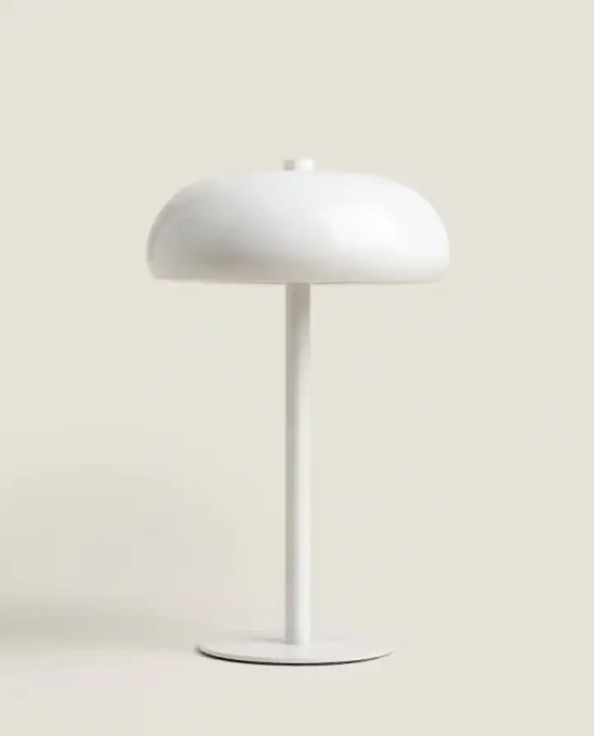 ZARA HOME МАЛЕНЬКАЯ МОНОХРОМНАЯ НАСТОЛЬНАЯ ЛАМПА, БЕЛЫЙ