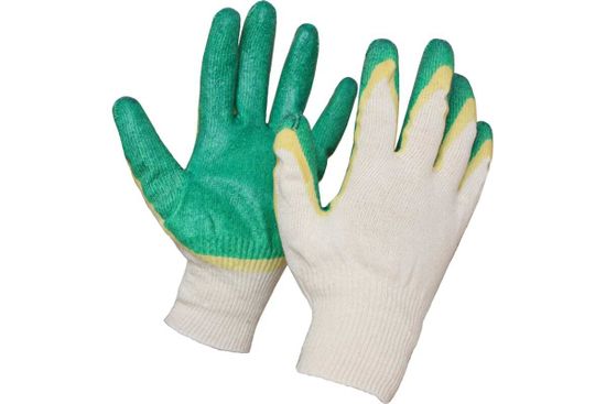 Перчатки х/б с двойным латексным покрытием