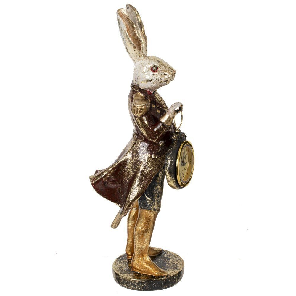 GAEM Фигурка декоративная "Кролик" с часами (LR44x1), L13,5 W11 H30,5 см
