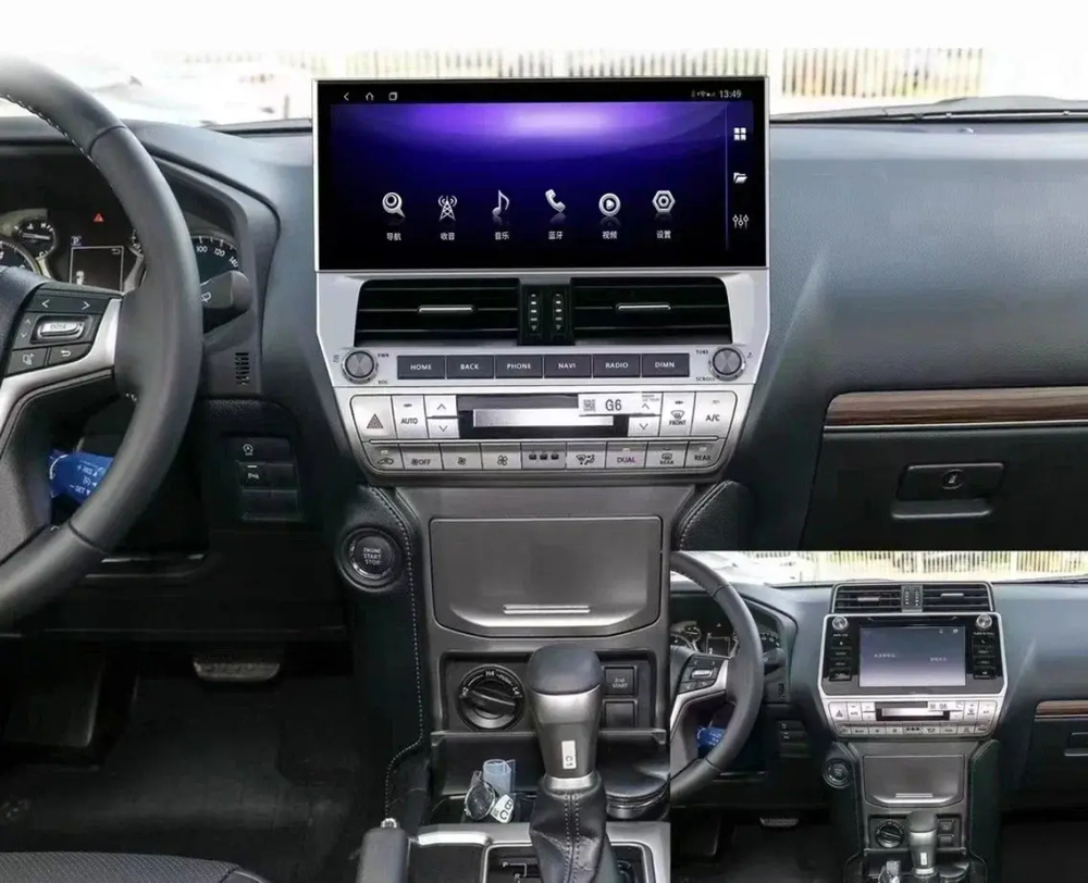 Магнитола для Toyota Land Cruiser Prado 150 2017-2023 (360) - Carmedia KP-T1211 на Android 10, 6Гб+128Гб, 4G SIM-слот, CarPlay