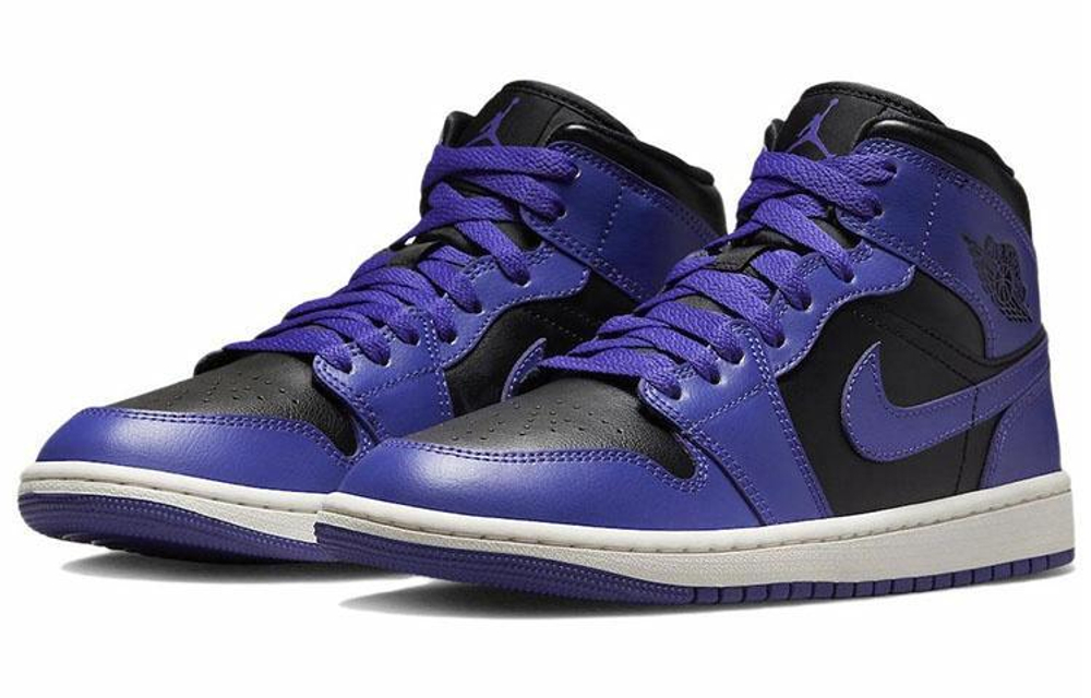 Кроссовки Jordan Air Jordan 1 Mid "Purple Black" (Женская размерная сетка)