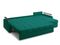 Диван угловой с оттоманкой Денвер 1,4 - Velutto 33 изумрудный/ коричневая накладка