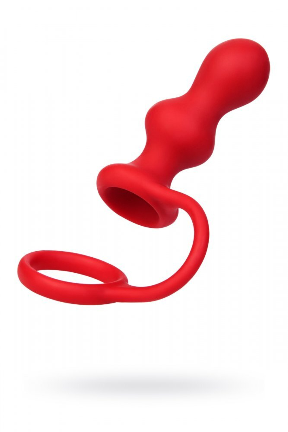 Анальная втулка с рельефом красная 10 см