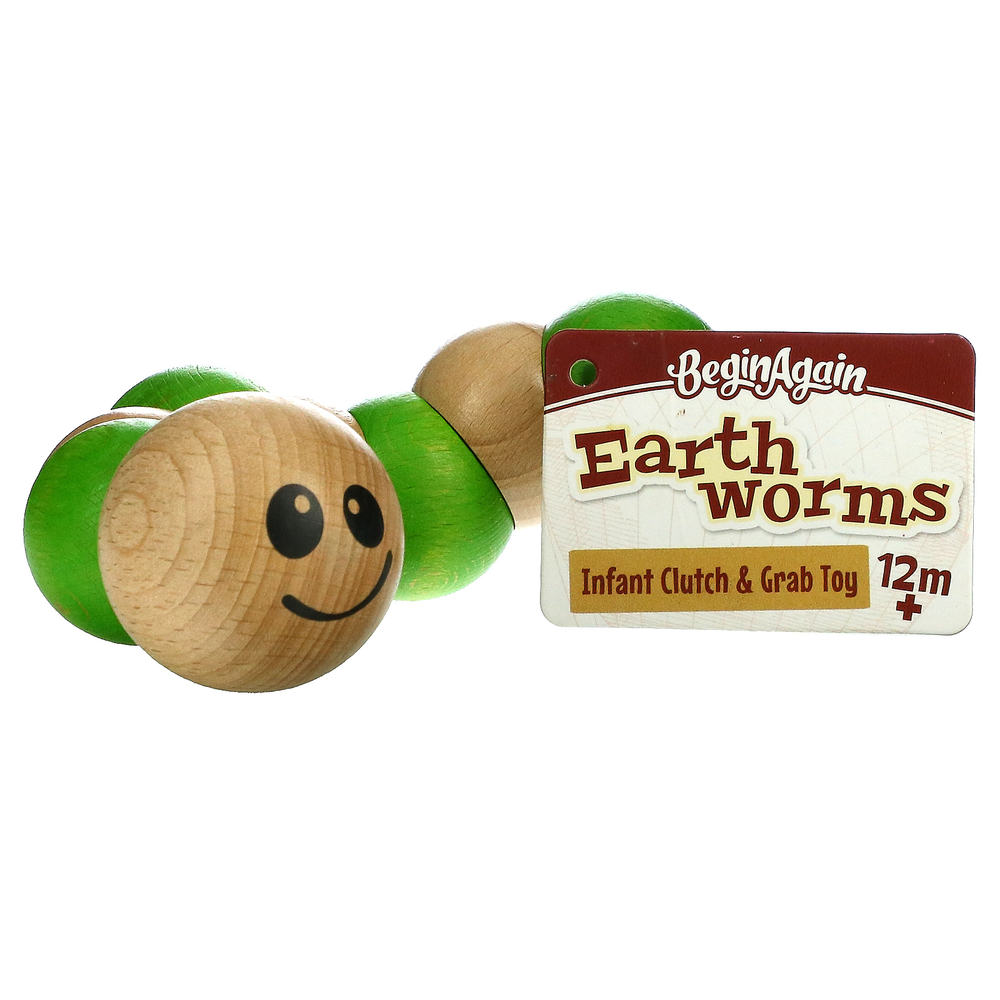 Begin Again Toys, Earth Worms, детские клатчи и игрушки для детей от 12 месяцев, 1 штука