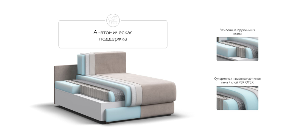 Ричмонд Модуль оттоманка Велюр Монолит Латте(последний экземпляр)