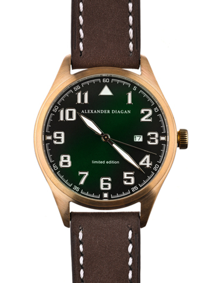 Часы кварцевые Earth new, зеленые