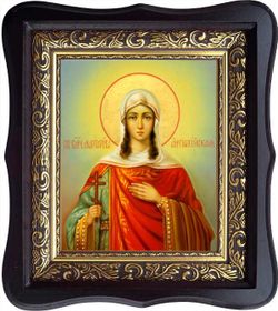 Маргарита (Марина) Антиохийская великомученица. Икона на холсте в киоте