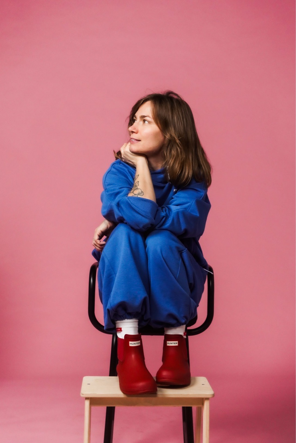 Брюки-бананы из футера без начеса "Василек"