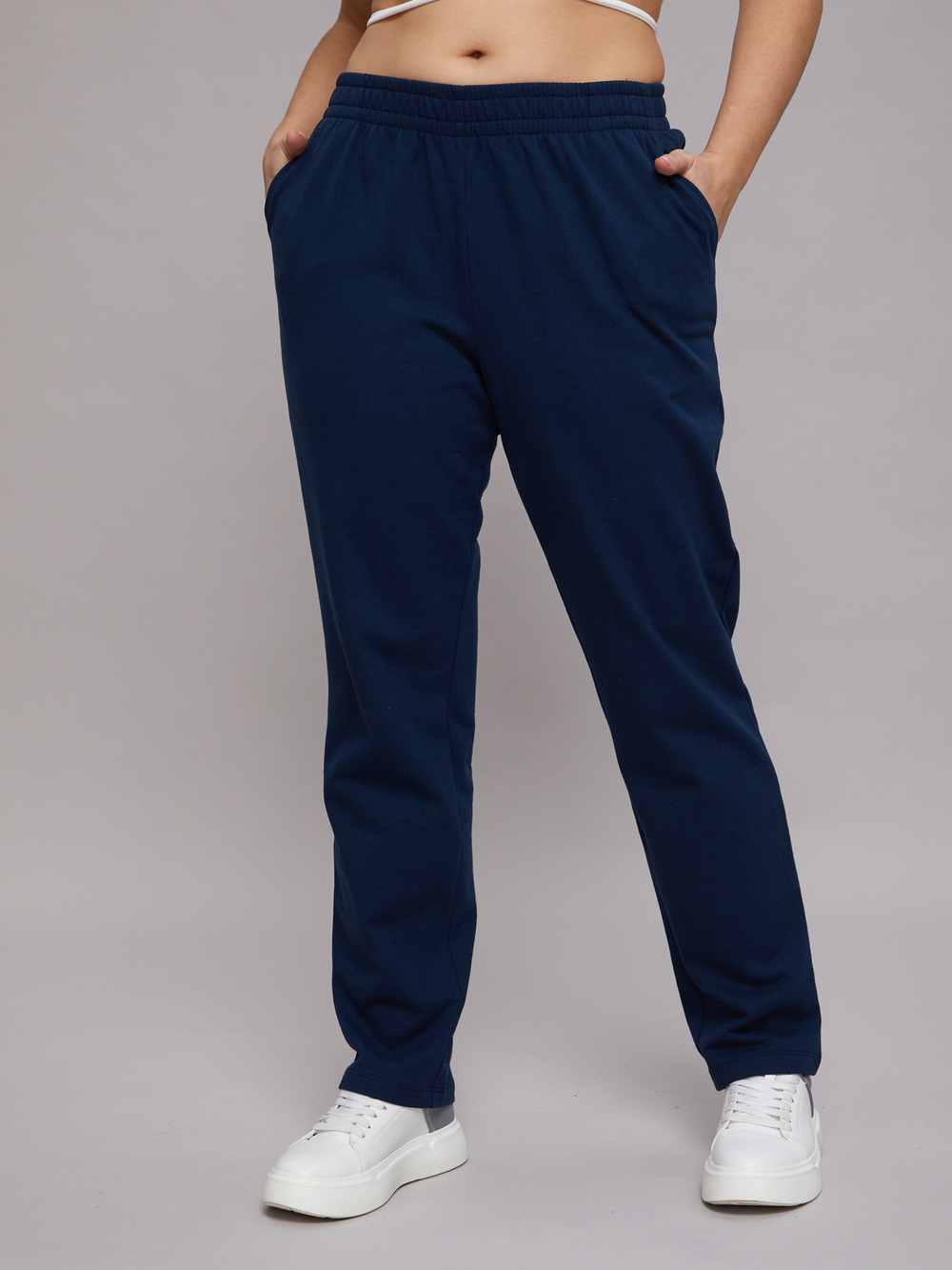 Костюм с брюками КБ-77/синерозовая-клетка