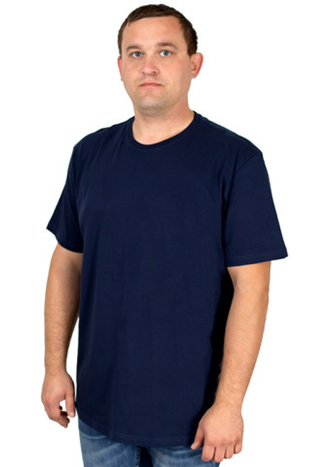 Д2074 кобальт базовая футболка мужская Basia.