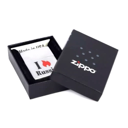 Зажигалка Zippo 205 Flame Russia, Satin Chrome