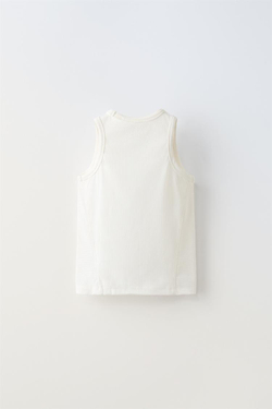 ZARA СПОРТИВНАЯ ФУТБОЛКА, БЕЛЫЙ