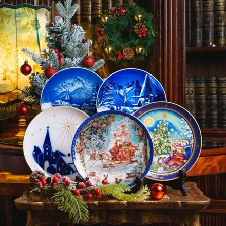Винтаж: Коллекционные рождественские тарелки