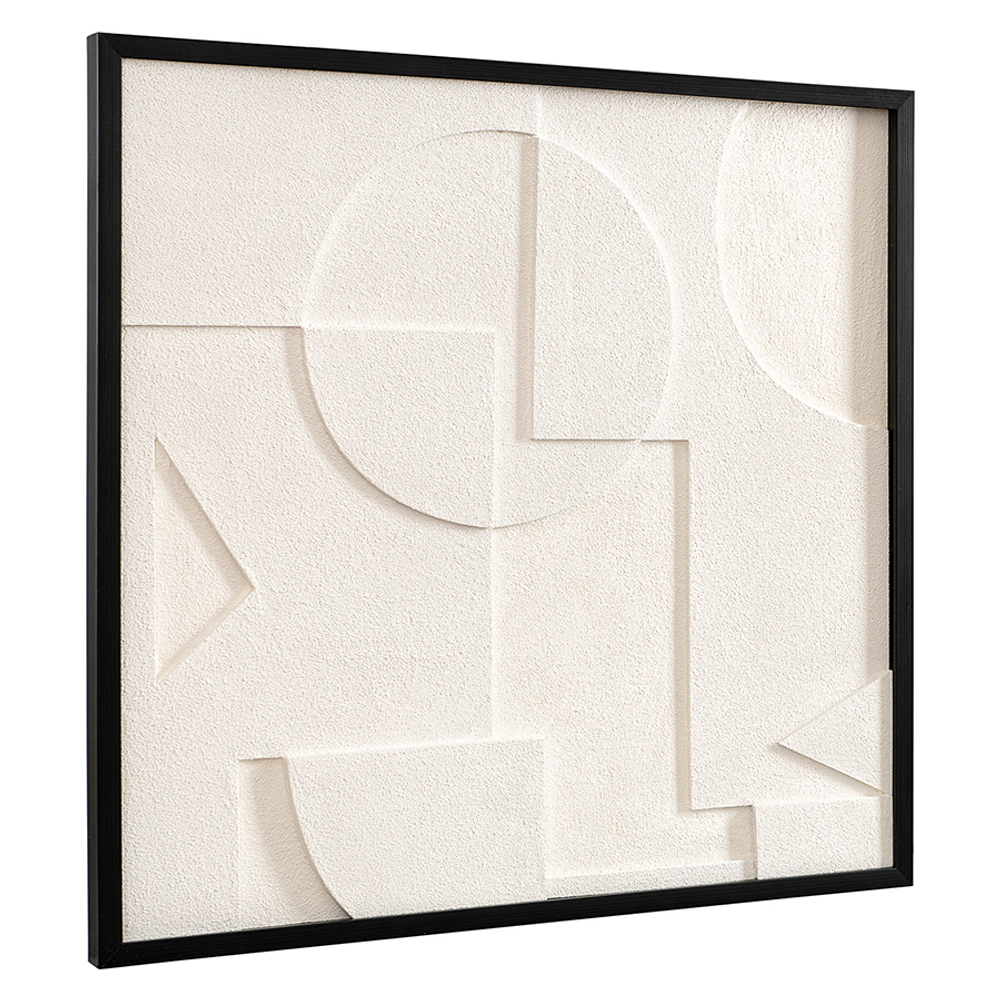 Панно декоративное с эффектом 3d minimalism, с черной рамой, 60х60 см