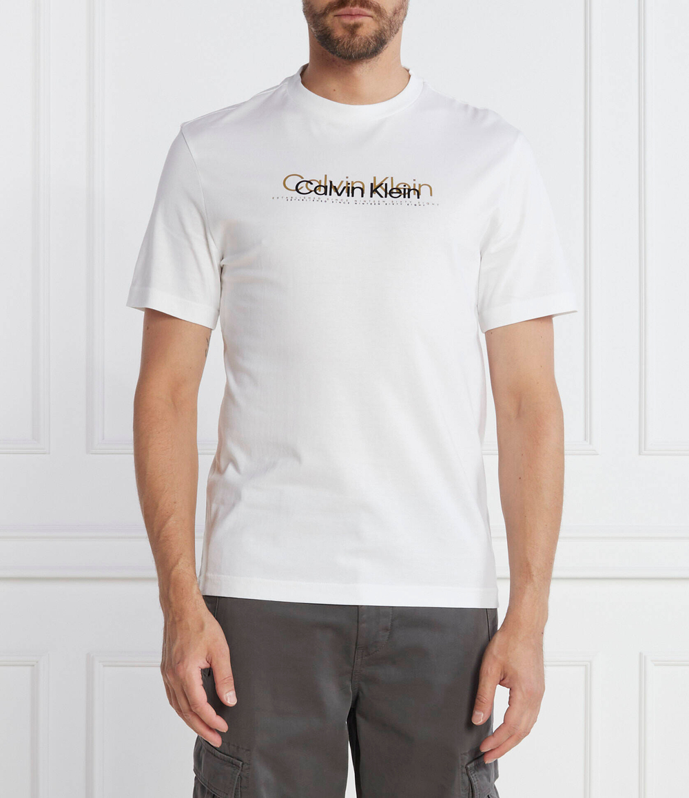 Футболка DOUBLE FLOCK LOGO Calvin Klein - белый(K10K111838)