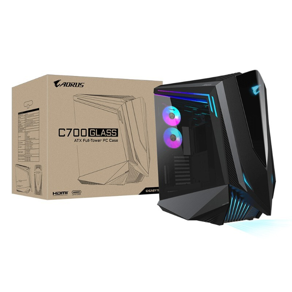 Корпус Gigabyte AORUS C700 Glass FullTower, E-ATX, Black