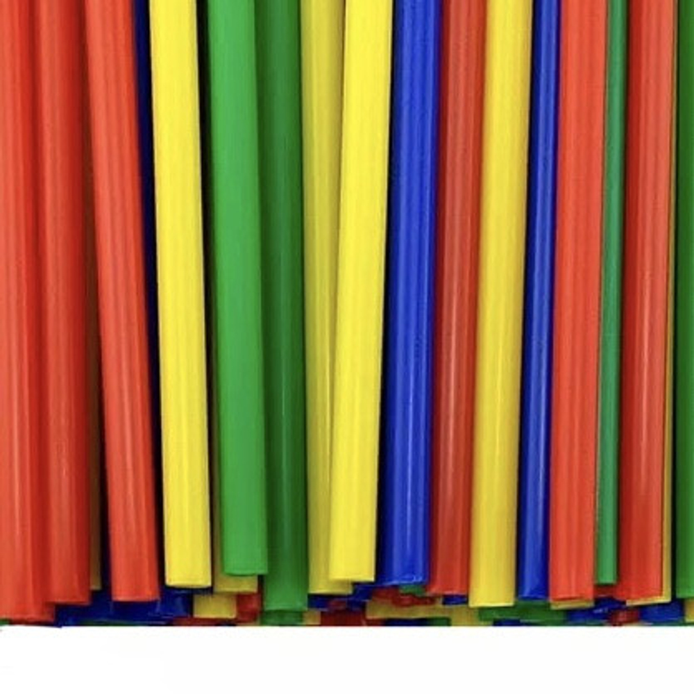 Палочки пластиковые для сахарной ваты 370х5 мм, цветные (100 шт.)