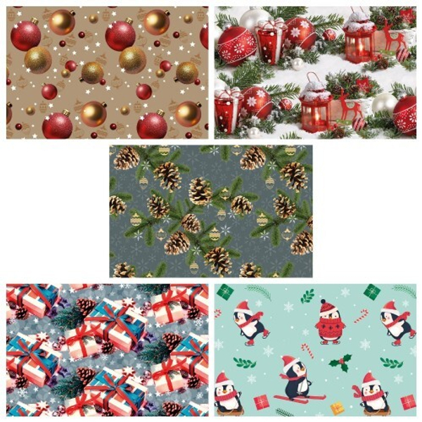 
          Бумага упаковочная 70 х 100 см Набор 25 шт "С новым годом" в листах