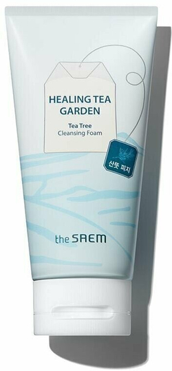Пенка для умывания с экстрактом чайного дерева The Saem Healing Tea Garden Tea Tree Cleansing Foam (150мл.)