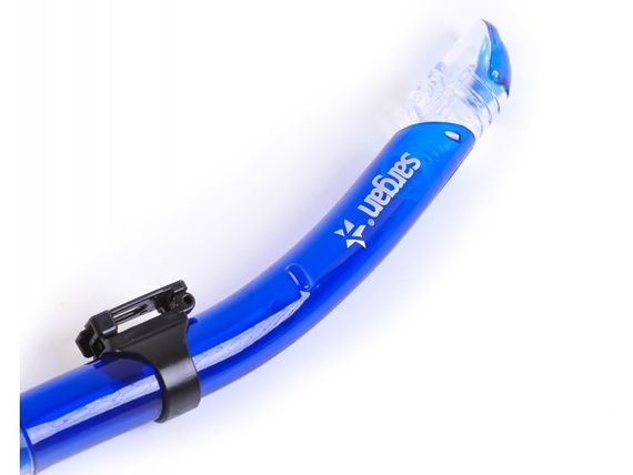 Трубка с клапаном Sargan Селена Прозрачный силикон Blue Синяя