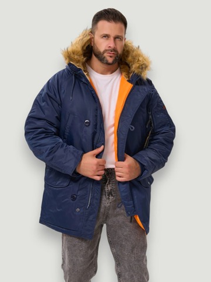 Куртка Аляска N-3B Husky Denali 2024 (синяя - r.blue/orange)