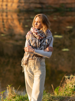 Шарф теплый с орнаментом Сканди