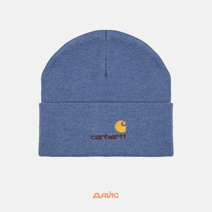 Шапка Carhartt WIP American Script Beanie  артикул:I034235_positano - купить в магазине Дайс