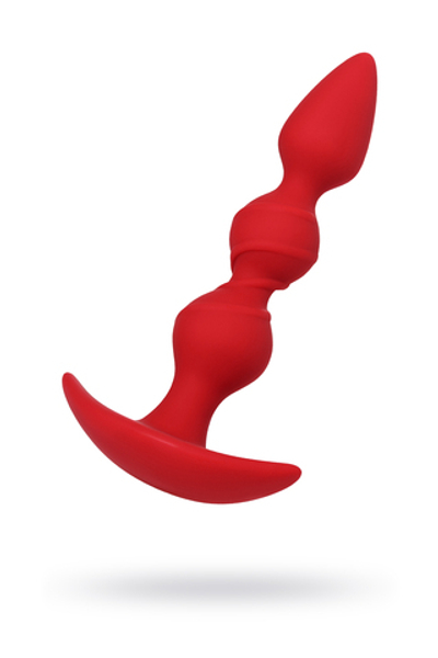 Анальная втулка ToDo by Toyfa Trio, силикон, красная, 16 см, Ø 3,3 см