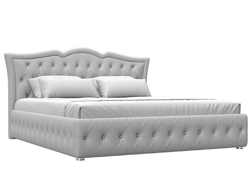 Кровать интерьерная Герда 180, Белый, Экокожа, 108354