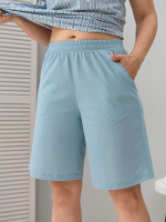 Костюм с шортами КНк-161/шалфей-полоскабуквы