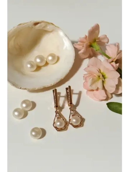 Серьги серебряные с жемчугом