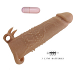 Телесная насадка на пенис Quillon - 20 см. (Цвет: телесный)