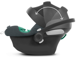 Коляска Cybex Coya Matt Black Frame Aton B2 i-Size Steel Grey Leaf Green с дождевиком и бампером
