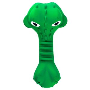 Игрушка Mr.Kranch для собак Крокодил с пищалкой 18 см зеленая с ароматом курицы
