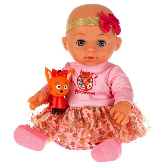 Пупс озвуч Три Кота 30см, пьет, пис, 40 фраз и песен, пласт игрушка, 4 акс КАРАПУЗ
