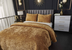 Покрывало 240х260 и 2 наволочки 50х70 Sofi De MarkO Фернанд горчичное