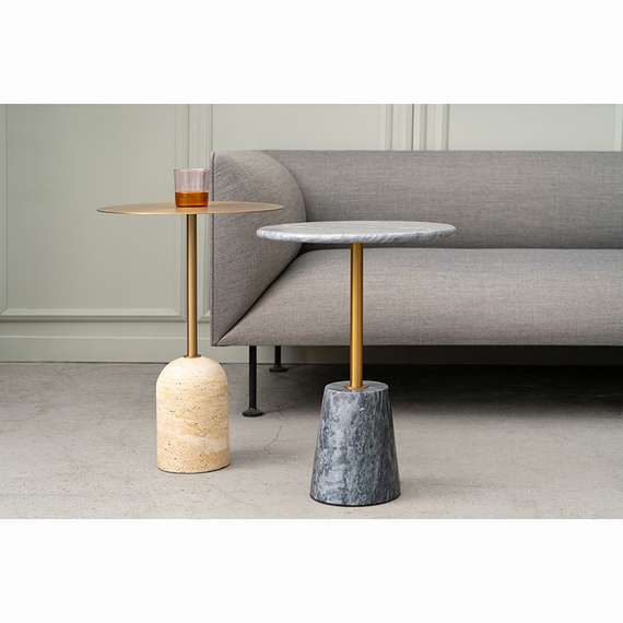 Столик кофейный Gryd, Ø40х54 см, серый мрамор
